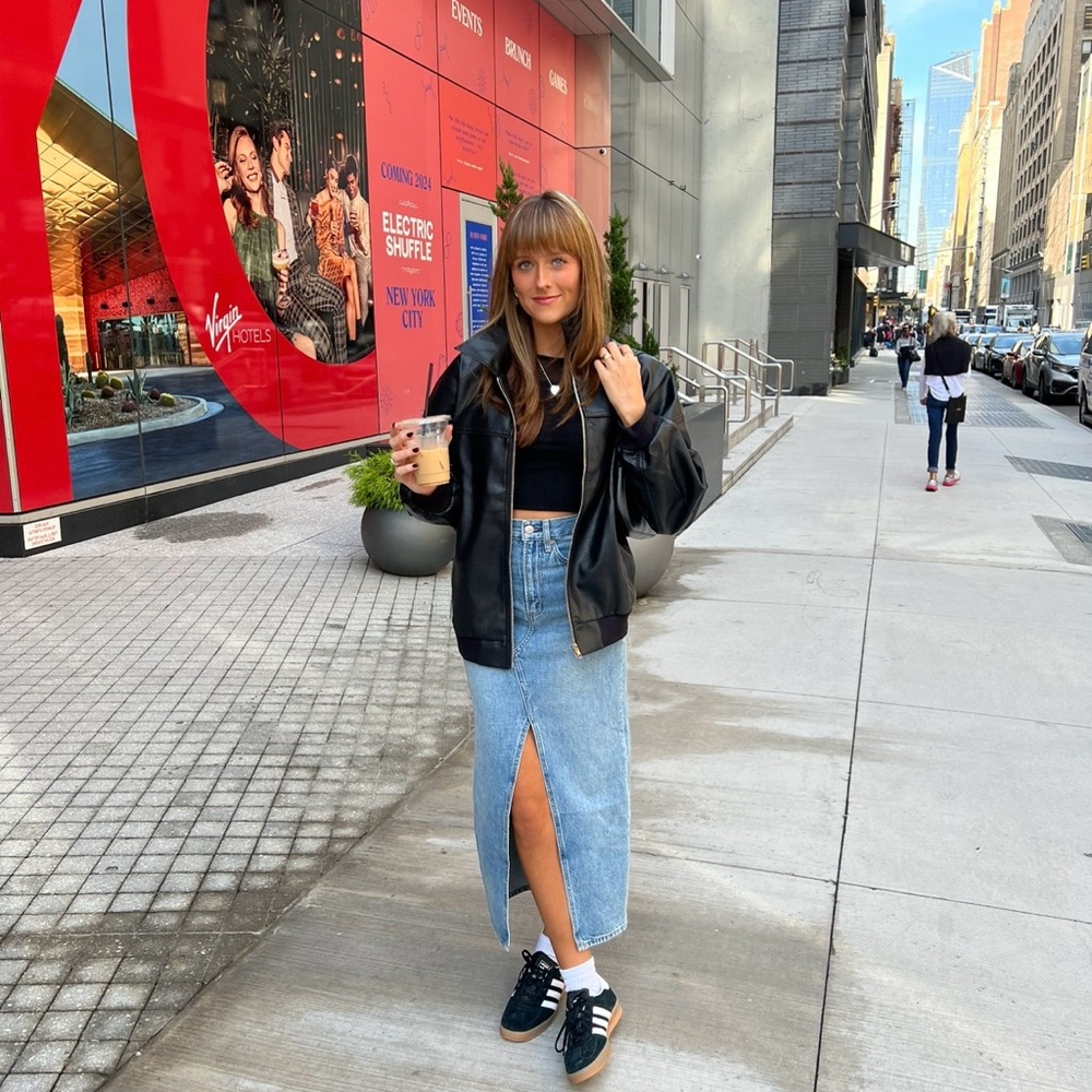 Aritzia Denim Maxi Skirt